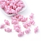 Solid Color Acrylic Beads, Candy, Pearl Pink, 12x21x12mm, Hole: 2mm, about 389pcs/500g