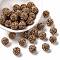 Pave Disco Ball Beads, Polymer Clay Rhinestone Beads, Grade A, Round, Light Colorado Topaz, Rhinestone: PP13(1.9~2mm), 6 Rows Rhinestone, 10mm, Hole: 1.5mm