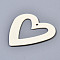 Spray Painted Iron Pendants, Heart, Cornsilk, 37.5x38x1.5mm, Hole: 1.8mm