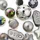 アクリルビーズ  混合図形  ブラック  8~51x8~51x6~27.5mm  穴：1.8~3.8mm&nbsp;OACR-YW0001-70A-1
