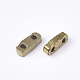 電気メッキ不透明ガラスシードビーズ  2穴  長方形  黄金メッキ  4.5~5x2x1.3~1.5mm  穴：0.5~0.8mm&nbsp;SEED-S023-20A-02-2