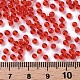 ガラスシードビーズ  トランスペアレント  ラウンド  レッド  8/0  3mm  穴：1mm  約666粒/30g&nbsp;X2-SEED-A004-3mm-5-3