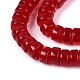 透明ガラスビーズ連売り  フラットラウンド  暗赤色  8~8.5x4~4.5mm  穴：0.7~1mm  約95~100個/連  14.57~15.35''（37~39センチメートル）&nbsp;GLAA-N026-4x8mm-T01-3