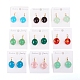 Glass Dangle Earrings&nbsp;EJEW-L228-18-1