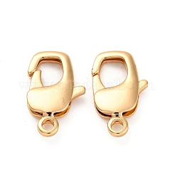 Brass Lobster Claw Clasps, Cadmium Free & Nickel Free & Lead Free, Real 18K Gold Plated, 20x11.5x4mm, Hole: 2.4mm