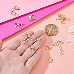 10Pcs 10 Styles Brass Micro Pave Cubic Zirconia Pendants&nbsp;FIND-GA0007-57