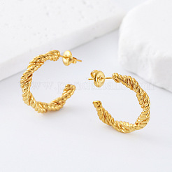Twist 304 Stainless Steel Stud Earrings for Women&nbsp;OO0866