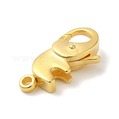 ラックメッキ スターリングシルバー カニカン 925個  象  スタンプ925個付き  18KGP本金メッキ＆ガンメタル  14x7x4mm  穴：1.2mm&nbsp;STER-D003-59A-G