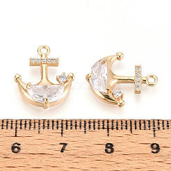 Brass Micro Pave Cubic Zirconia Pendants&nbsp;KK-N267-03A-G