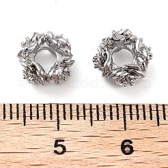 Brass Micro Pave Clear Cubic Zirconia Beads&nbsp;KK-U028-27P