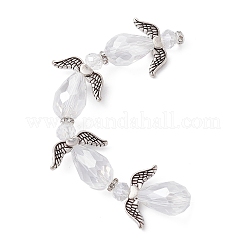 Angel Fairy Shape Electroplate Transparent Glass Beads Strands&nbsp;AJEW-JB01172-01