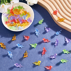 60Pcs 6 Colors Luminous Resin Lizard Figurines&nbsp;DJEW-SP0001-12