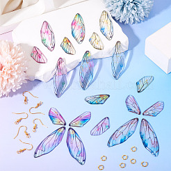 DIY Epoxy Resin Wing Pendants Dangle Earring Making Kits&nbsp;DIY-TA0012-37