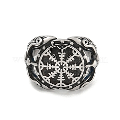 304 Stainless Steel Ring&nbsp;RJEW-B055-04AS-14