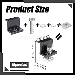 10Pcs Aluminum Alloy Solar Panel End Clamps Brackets for RV Rooftop Caravans&nbsp;AJEW-WH0481-838