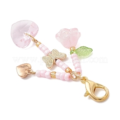 Glass Seed Beaded Pendant Decorations&nbsp;HJEW-MZ00405-01