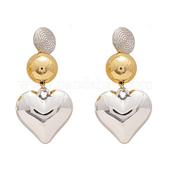 Heart Alloy Acrylic Dangle Stud Earrings&nbsp;FS-WGAB050-01