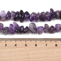 天然石アメジストビーズ連売り  チップ  6~14x3~8x3~8mm  穴：1mm  15.35~15.74インチ（39~40cm）&nbsp;G-P622-A04-01