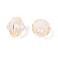 透明なアクリルビーズ  双円錐形  多面カット  砂茶色  4x4mm  穴：1.2mm  約17000個/500g&nbsp;TACR-WH0032-03