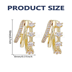 1 Pair Brass Rhinestone Stud Earrings for Women&nbsp;EJEW-LP0004-86