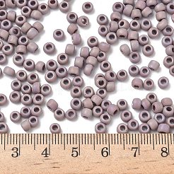 トーホー 6/0ラウンドビーズ  日本製シードビーズ  （412f）紫の不透明なレインボーマット  4mm  穴：1.5mm  約168個/10g&nbsp;X-SEED-TR06-0412F