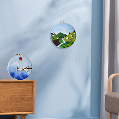 Mountain Scenery Hanging Painting Needle Felting Kit for Beginners&nbsp;DIY-WH0568-20