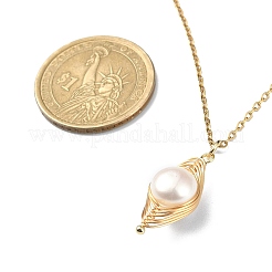 Natural Pearl Pendant Necklace & Dangle Earrings&nbsp;X-SJEW-JS01276