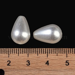 ABSプラスチック模造貝パールビーズ  ティアドロップ  貝殻色  15x10x10mm  穴：1.5mm  207個/ 166g&nbsp;LS-KY-S171-18F