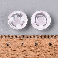 手作りランプワークビーズ  二層ビーズ  水玉模様の空飛ぶ円盤  ミスティローズ  13~15x9~10.5mm  穴：0.8~1.8mm  約50個/連  16.93~18.90インチ（43~48cm）&nbsp;LAMP-N038-07J