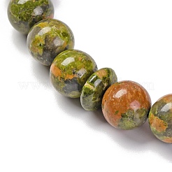 Natural Unakite Beads Stretch Bracelets&nbsp;BJEW-A025-01M