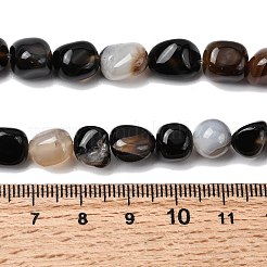 Natural Black Agate Beads Strands&nbsp;G-P601-A15-02