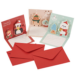 18 Bags 3 Colors Christmas Paper Congratulation Card&nbsp;DIY-TA0013-84