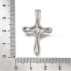 Brass Micro Pave Clear Cubic Zirconia Pendants&nbsp;CU-CBA4BAF-09P