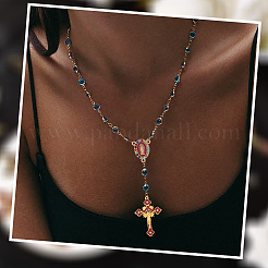 DIY Rosary Bead Jewelry Making Finding Kits&nbsp;DIY-SC0029-76