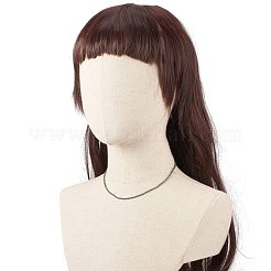 女性のための丸いガラスビーズのネックレス  他の色  15.16インチ（38.5cm）&nbsp;NJEW-JN03821-03