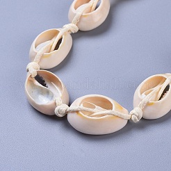 Adjustable Cowrie Shell Beaded Necklace and Bracelets Jewelry Sets&nbsp;SJEW-JS01019