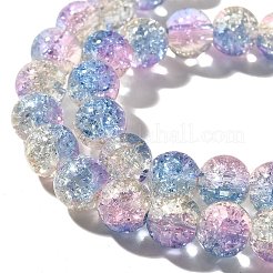 Crackle Glass Beads Strands&nbsp;X1-CCG-C002-8mm-09
