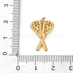 304 Stainless Steel Micro Pave Cubic Zirconia Pendants&nbsp;STAS-D305-02G-F