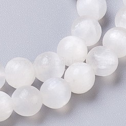 Natural Selenite Beads Strands&nbsp;G-I203-C-6mm