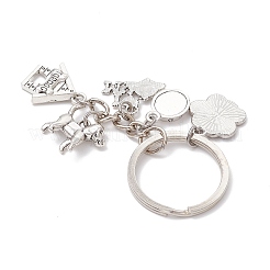 304 Stainless Steel Alloy Enamel Dog Keychains&nbsp;KEYC-JKC01219