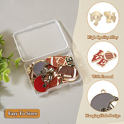 16Pcs 8 Styles Alloy Enamel Pendants&nbsp;ENAM-TA0001-79