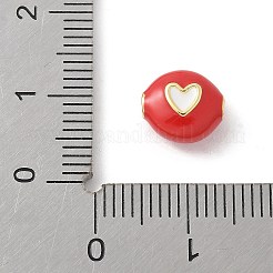 Brass Enamel Beads&nbsp;KK-P294-53G-01