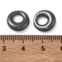 真鍮製フレームコネクター  丸いリンク形状  ラックめっき  長持ちメッキ  鉛フリー＆カドミウムフリー  ガンメタ色  12x4.5mm  内径：5.5mm&nbsp;KK-CBAA630-02B-B