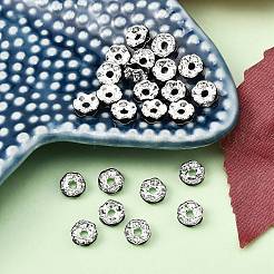 Brass Rhinestone Spacer Beads&nbsp;X-RB-A014-L6mm-02S