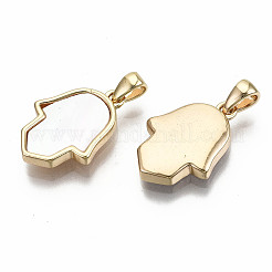 Natural Freshwater Shell Pendants&nbsp;KK-S356-206G-NF