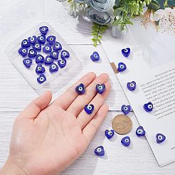 Handmade Evil Eye Lampwork Beads Strands&nbsp;LAMP-NB0001-63