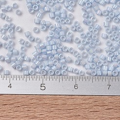 MIYUKIデリカビーズ  シリンダー  日本製シードビーズ  11/0  （db1507)不透明なライトスカイブルーab  1.3x1.6mm  穴：0.8mm  約2000個/10g&nbsp;X-SEED-J020-DB1507