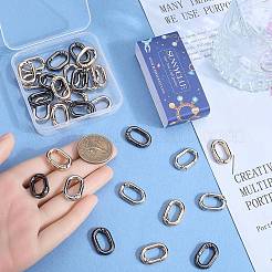 30Pcs 3 Colors Zinc Alloy Spring Gate Rings&nbsp;FIND-SC0010-84
