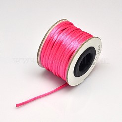 Round Nylon Satin Rattail Cord&nbsp;X-NWIR-O001-A-33