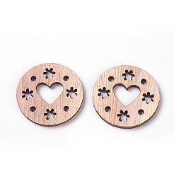 Christmas Theme Undyed Wood Pendants&nbsp;WOOD-I003-02
